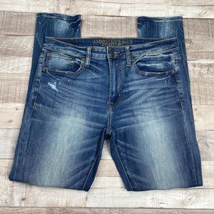 American Eagle Blue Super Skinny Jeans 34x30